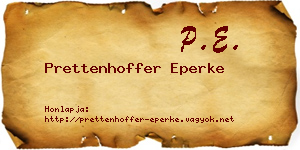 Prettenhoffer Eperke névjegykártya
